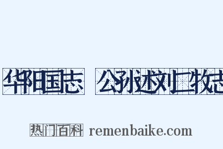 华阳国志·公孙述刘二牧志是什么意思的图片